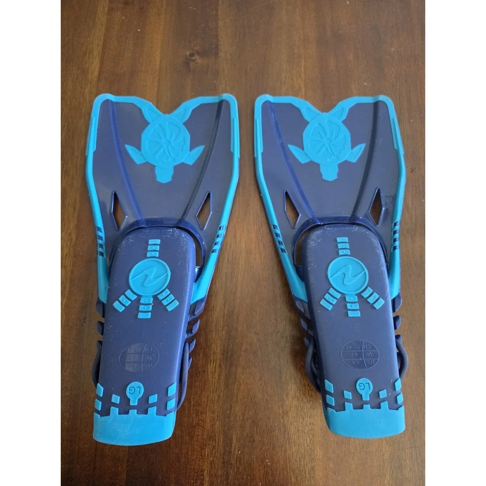 U.S. Divers Snorkeling Set LG Blue Unisex Snorkel Mask Fins Gear Kit